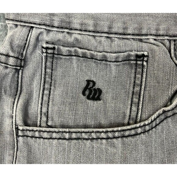 Rocawear Men's Jeans Size 48 Wide Leg Grey Straight Measured 44x30 - Picture 11 of 12